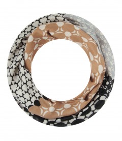 Damen Loop Schal, schmal, schwarz