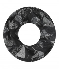 Damen Loop Schal, schwarz