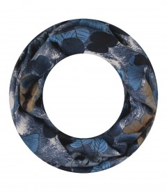 Damen Loop Schal, schmal, blau