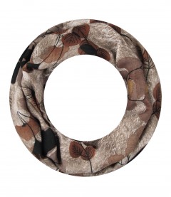 Damen Loop Schal, schmal, braun