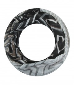 Damen Loop Schal, schmal, schwarz