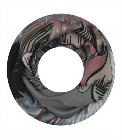 Damen Loop Schal, grau
