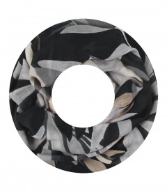 Damen Loop Schal, schwarz