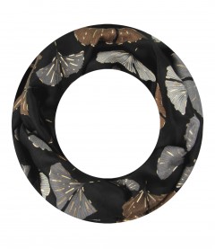 Damen Loop Schal, schmal, schwarz