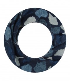 Damen Loop Schal, schmal, blau