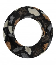 Damen Loop Schal, schmal, schwarz