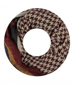 Damen Loop Schal, rot