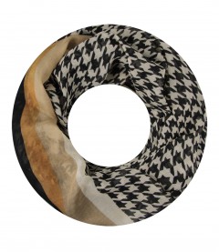 Damen Loop Schal, schwarz