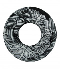 Damen Loop Schal, schwarz