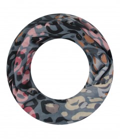 Damen Loop Schal, schmal, grau