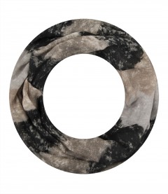 Damen Loop Schal, schmal, schwarz