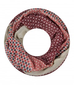 Damen Loop Schal, rot