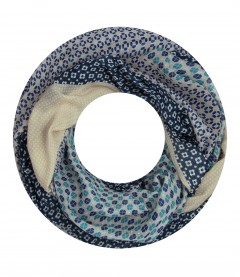 Damen Loop Schal, blau