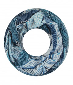 Damen Loop Schal, blau