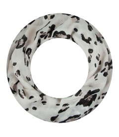 Damen Loop Schal, schmal, creme