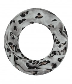 Damen Loop Schal, schmal, grau