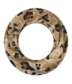 Damen Loop Schal, schmal, braun