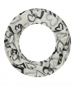 Damen Loop Schal, schmal, schwarz