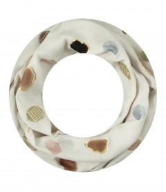 Damen Loop Schal, schmal, grau