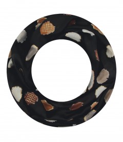 Damen Loop Schal, schmal, schwarz