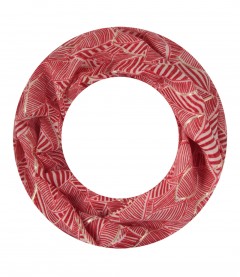 Damen Loop Schal, schmal, rot