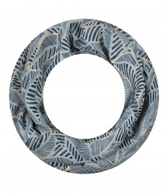 Damen Loop Schal, schmal, blau