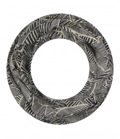 Damen Loop Schal, schmal, schwarz