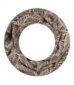 Damen Loop Schal, schmal, braun