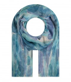 Damen Halstuch, blau