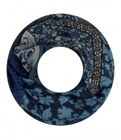 Damen Loop Schal, blau