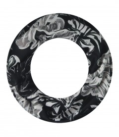 Damen Loop Schal, schmal, schwarz
