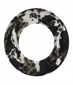 Damen Loop Schal, schmal, grau