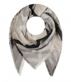 Schal, grau