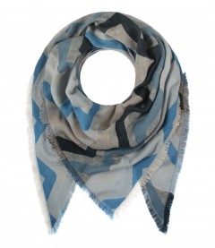 Schal, blau