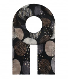 Damen Halstuch, schmal, schwarz