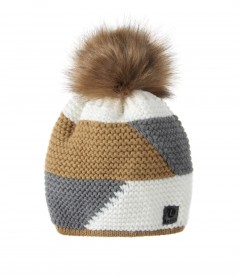 Wintermütze mit Teddy Innenfutter, camel