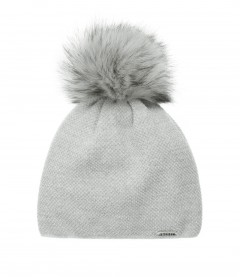 Mütze mit Teddy Innenfutter, grau