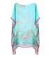 Kaftan - Blumen, blau