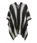 Majea Damen Poncho, schwarz