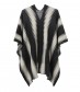 Majea Damen Poncho, schwarz