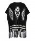 Damen Poncho - Ethno, schwarz