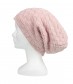 Damen Strick Beanie Mütze, rosa