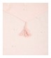 Damen Halstuch Quasten, Perlen, rosa