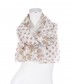 Halstuch - Blumen und Punkte, beige