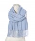 Damen Schal - einfarbiger Winterschal, hellblau