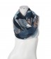 Damen Loop Schal - grafisches Muster, blau