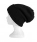 Damen Basic Strick Mütze, schwarz