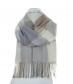 Damen Winterschal - Karo Muster, creme
