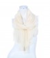 Damen Halstuch - Plissee, einfarbig, creme