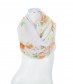 Damen Loop Schal - Blumen, orange